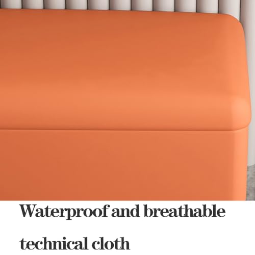 Banc ottoman extra long en cuir capitonné avec coffre intégré - 7