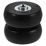 BESPORTBLE Ruedas de Repuesto para Maleta con Cojinete Metálico 50X23Mm Juego de 2 Piezas de Goma Silenciosa Ruedas Giratorias 360° para Equipaje de Viaje de Cabina