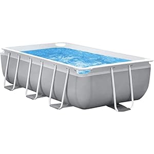 Extra groot Rechthoekig buisrekzwembad, familiezwembad met filterpomp en ladder, bovengronds buitentuinzwembad in de achtertuin Verdikking