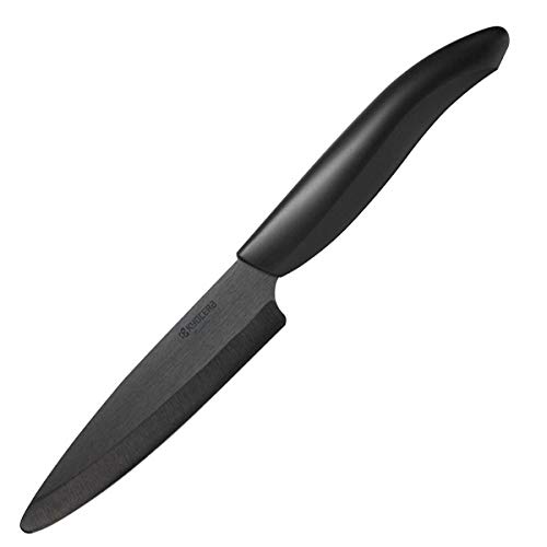 Kyocera Advanced Ceramic Revolution Series 4.5-inch Utility Knife, Black Blade