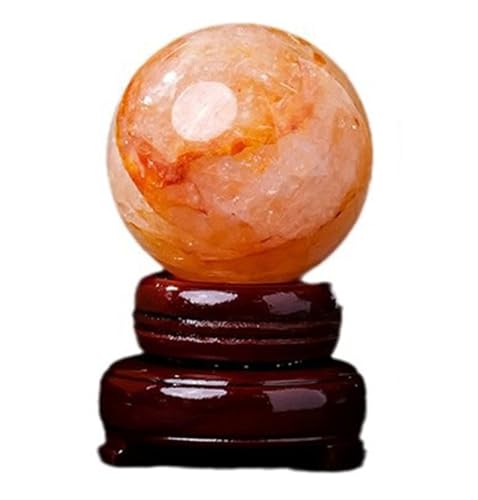 Cristal de divination rouge avec support : cadeau idéal de lithothérapie