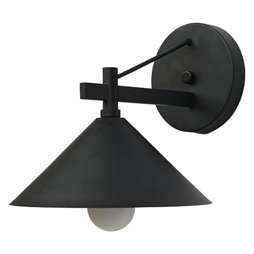 Aplique de Pared LED, Aplique de Pared de Hierro Antiguo con Forma de Cono para Exteriores, E27, iluminación antioxidante para Puerta, balcón, Patio y jardín