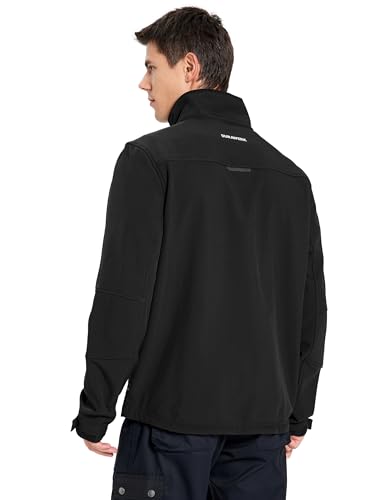 Image of DURAWERK Softshell Jacket Mens Fleece Jacket Water Resistant Jackets Work Jackets for Men Tactical Jacket Windbreaker
