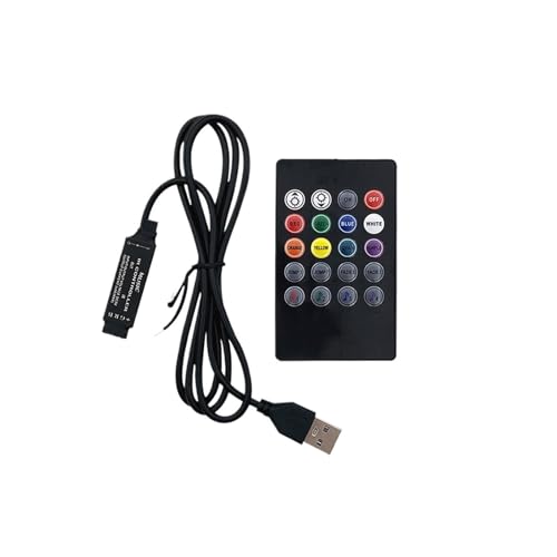 Contrôleur de musique RGB USB 5V à 20 touches avec variateur LED pour lampe colorée