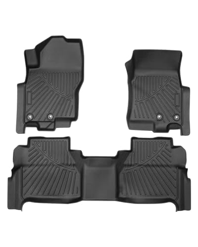Cartist Floor Mats Fit for Nissan Frontier 2022-2024 2025 2026 (Crew Cab with 2nd Row Under-Seat Storage) All Weather Floor Mats for Frontier Accessories Car Floor Liner Waterproof