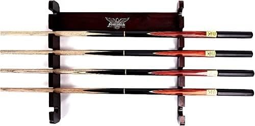OYYMTE Wooden Billiard Cue Holder - Holds 6 Cues Wall Mounted Storage Rack For Home Room