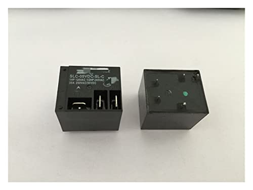 Relé T91 SLC-05VDC-SL-C interruptor PCB de potencia negro 30A 250VAC de 5 pines
