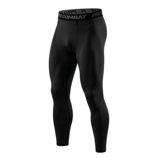 HYCOPROT Men's Compression Pants Athletic Tight, Leggings Base Layer Bottoms for Running Workout Sports Yoga Basketball Black