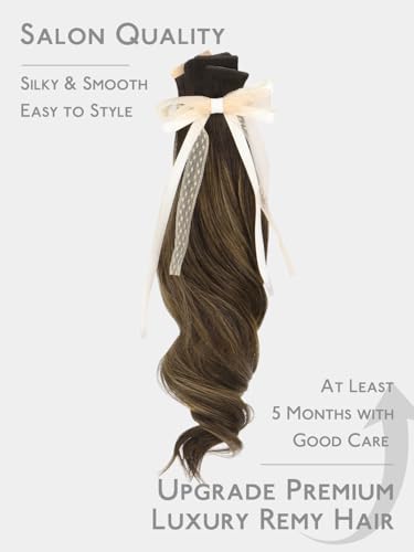 Image of WENNALIFE Genius Tape in Hair Extensions Human Hair, Invisible Tape in