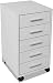 Produktbild Büroschubladenschrank mit 4 Rädern für Dokumente und Briefpapier Büro Aktenschrank mit 5 Schubladen Büroschrank mit Schubladen leicht 33 x 38 x 63 cm zu montieren,Grey