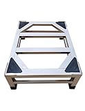 Base for lavatrice in acciaio inossidabile, supporto for base for lavatrice antiscivolo, ammortizzante e antirumore, supporto for asciugatrice(60x40x15cm)