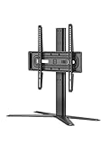 Gute Qualität One For All Tisch-Standfuß TV Halterung SOLID – Passend für alle TV-Gerätetypen von 32 bis 65 Zoll - LCD/LED/Plasma/OLED/QLED TVs – Drehen (90°) Neigen (15°) - Höhenverstellbar – VESA 600x400 – WM4471