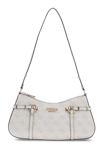 Sac à épaule GUESS Leona au design écru raffiné et finitions de luxe