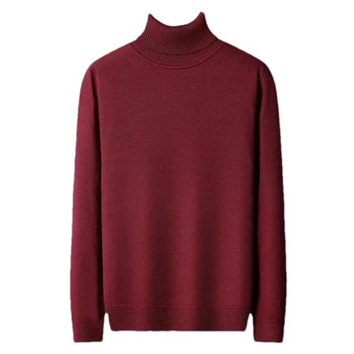 Men's Casual Long Sleeve Knitted Turtleneck Pullover Sweater3