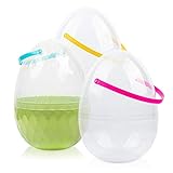 3er Set Jede Bestellung enthält 3 klare Ostereier. Jedes Plastik-Osterei hat Griffe in verschiedenen Farben.