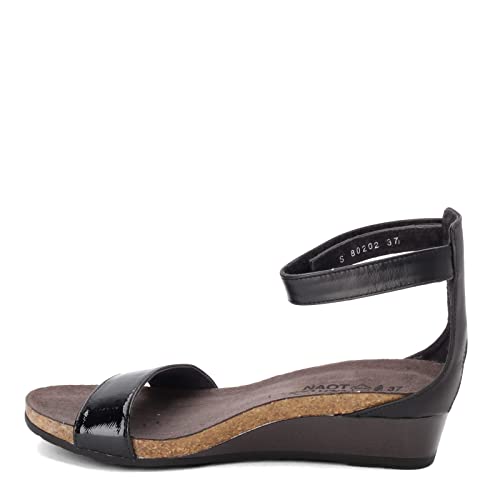 NAOT Women's Pixie Wedge Sandal Black Luster Lthr Combo 9-9.5 N-M US by NAOT - Image 5