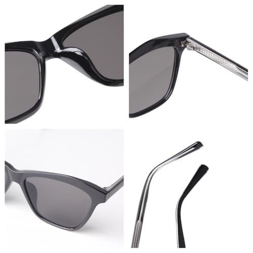 Lunettes de soleil carrées petite monture rétro multicolore