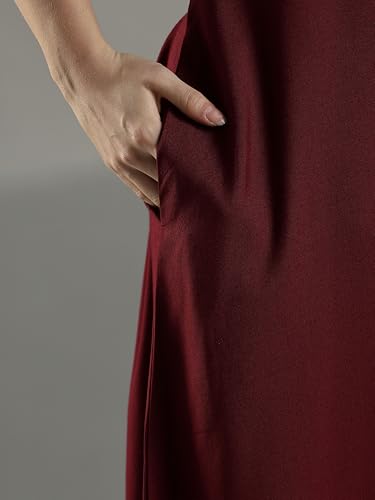 Image of 9shines Label Stylish Alpine Nighty Maxi for Women | Full Length Trendy Nightgown | Premium Nightdress | Nightwear | Heavy Embroidery Nighty with Pockets(2891)