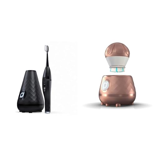 Tao Clean UV Sanitizing Sonic Toothbrush and Orbital Facial Cleansing Brush Bundle with Charging Stations, Electric Tooth and Face Brush Duo, Dual Speed Settings
