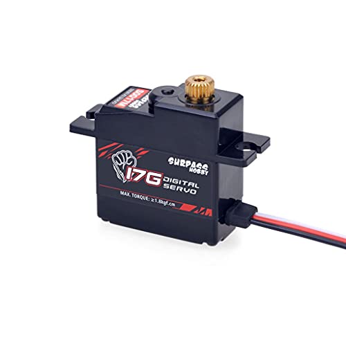 NATEFEMIN 4.8~6V S0017M Micro Mini DC Servo 17g Metal Gear 1.5~1.8KG Digital Servo for 1/18 RC Plane Boat Car Replacement Spare Parts Accessory Part