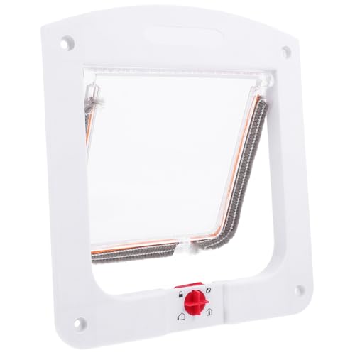 Mikikit Adjustable Cat Door for Windows Walls Dual Door for Cats Dogs Easy Installation Durable Material Convenient Access for Indoor Use Secure Design