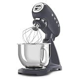 SMEG 50er Jahre Retro Standmixer mit Zubehör Schiefergrau SMF03GRUS