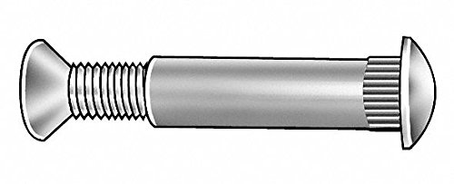 GRAINGER APPROVED Architect Bolt, 1/4-20, Truss Head, Steel, Silver
