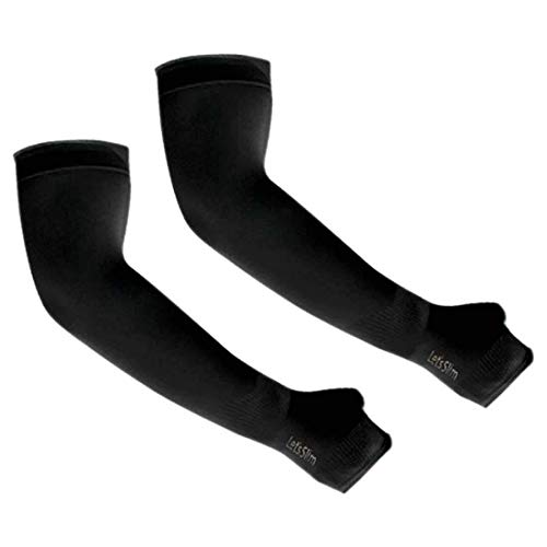 Women's Sports Arm Sleeves (Black, Pack of 1 Pair)