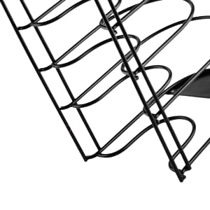Image of Pan Organizer, Extra Large 5 Tier Shelf - Holds Cast Iron Skillets, Dutch Oven, Griddles Durable Space Saving Kitchen Storage No Assembly Required Black 15.4 Inch, Countertop, Tiered