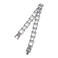 AKOOSY Bracciale Uomo in Acciaio Inossidabile Catena Bicicletta Design Link Chain Resistente e Creativo Regalo Speciale per Uomo e Donna