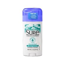 Sure Original Solid Unscented, Anti-Perspirant Deodorant 2.70 oz Pack Of 1
