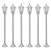 Produktbild vidaXL 6x Pollerleuchte Weiß Gartenleuchte Standleuchte Außenleuchte Lampe