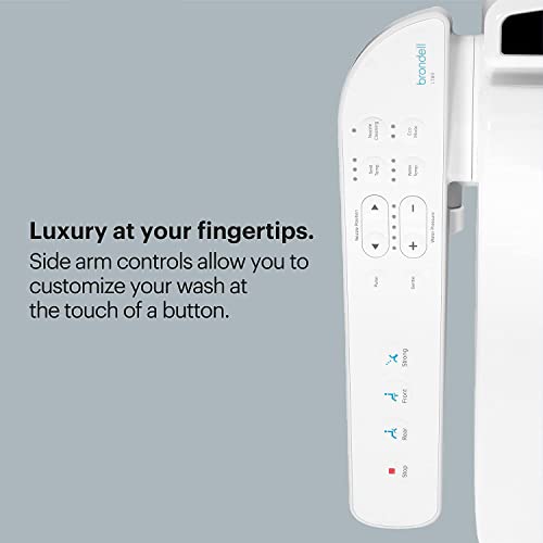 Brondell LT89 Electric Bidet Toilet Seat, Fits Round Toilets, White – Side Arm Control, Warm Water Wash, Strong Wash Mode, Stainless-Steel Nozzle, Nightlight and Easy Installation - Thumbnail 5