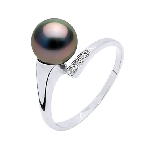 Bague en or prestige sertie d'une perle de Tahiti de qualité A+