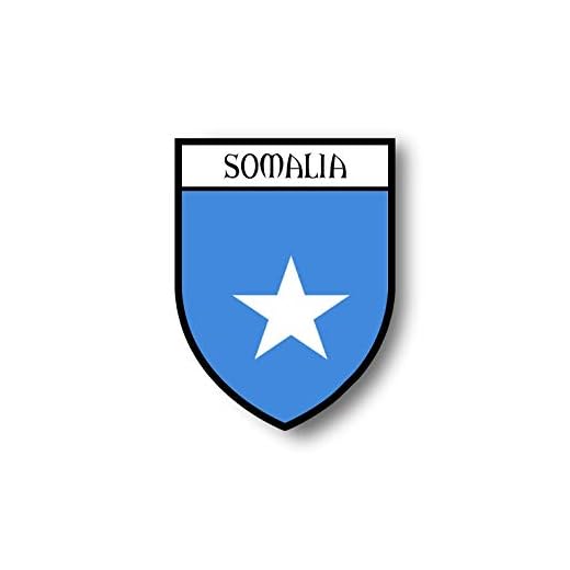 Akachafactory klistermärken dekal souvenir vinyl bil sköld stad flagga world crest somalia