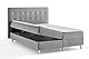Atlantic Home Collection Boxbett Holly 140x200 cm mit Taschenfederkern und Stauraum, Polyurethan, Hellgrau, 140 x 200 cm