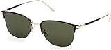 Talla: 53-19-145 Longines Gafas de sol LG 0022 02N Oro Pálido Brillante, Lentes Negro Mate/Verde, Lentes de oro pálido brillante, negro mate/verde, 53/19/145