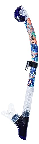 Tilos Orion Dry Snorkel - Premium Waterproof Snorkeling Gear with Comfortable Mouthpiece & Easy Purge Valve