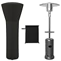 COSTWAY Patio Heater Cover, Waterproof Outdoor Heater Cover with Zipper and Storage Bag, Sun Snow Resistant Dustproof Cover for Tabletop Propane Heater Outdoor, 87"H x 34"D x 19"B, Black