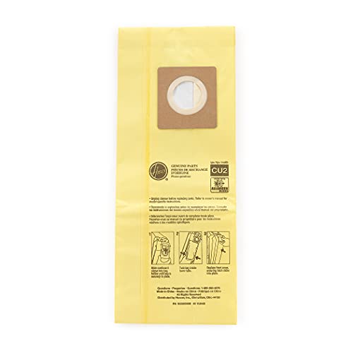 Hoover Commercial AH10243 Upright Bags for HushTone, Allergen Filtration (Pack of 10), Yellow