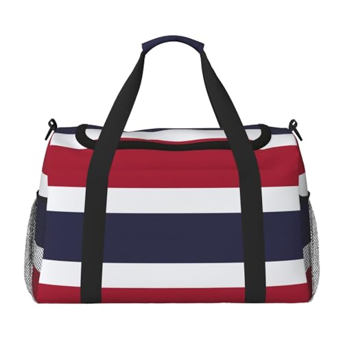 Thailand Flag print Travel Duffle Bag Gym Bag for Women,Puffer Tote Bag,Weekender Overnight Bag Organizer