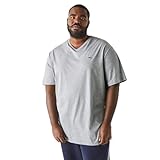 Lacoste Men's V-Neck Jersey Pima T-Shirt - Plus Size, Silver Chine, 3XLB