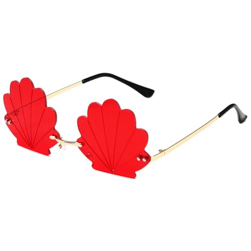 Fashionable Rimless Shell Sun Glasses With Fun Designs For Party Wear And Music Festival Costume Accessories Festival Sunglasses