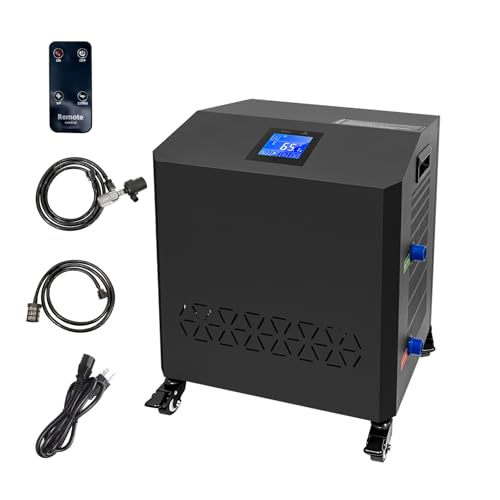 Image of Aquarium Chiller,LED Display Fish Tank Chiller, 1 HP Active Aqua Chiller for Axolotl, Water Chiller with Pump, Nozzles and Hoops Ideal for Coral Reef Shrimp (264 Gallon)