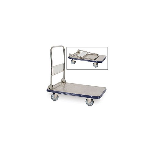 Wesco Stainless Steel Folding Platform Truck - 34.5"Lx19"W Deck