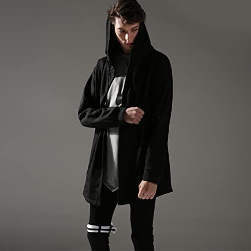 ELKNLMU Black Wizard Hoodies Men Streetwear Cardigan Hoodie Sleeveless Coat Techwear (long sleeve, XX-Large) by ELKNLMU - Image 5