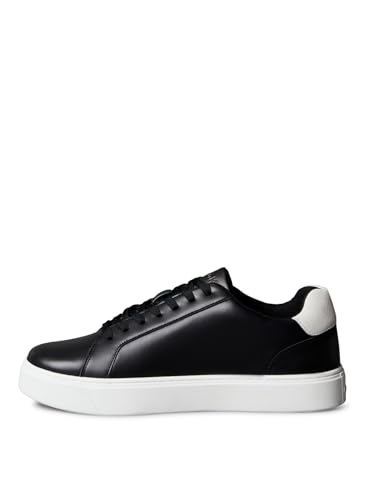 Calvin Klein Uomo Sneakers Con Suola Preformata Classic Laceup In Pelle, Nero (Black/Bright White), 40 - 5