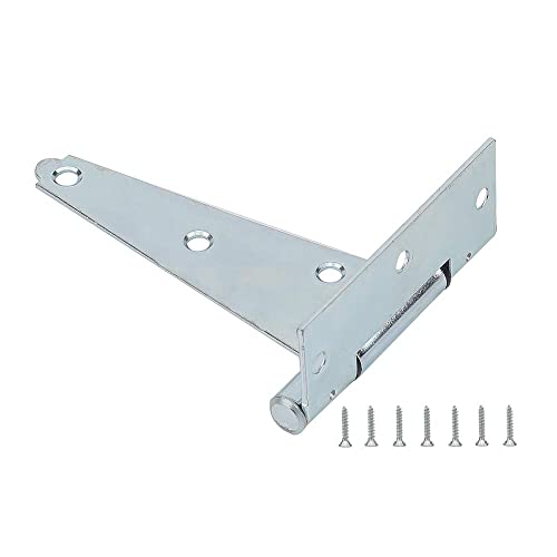 Home Master Hardware 5 In Heavy T Hinges Zinc Plated Shed Storage Gate Barns Tee Hinges With Screws 10 Pack #TOP3