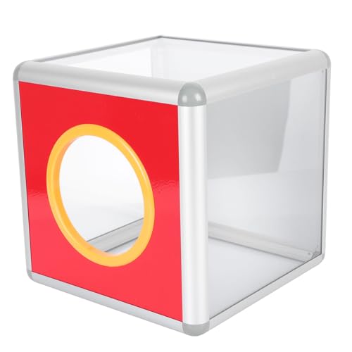 jojofuny 1 Tombola Dropbox Transparent Charity Ticket Container Money es for Children Donation Loose Aluminium Alloy Organiser Multifunctional Office