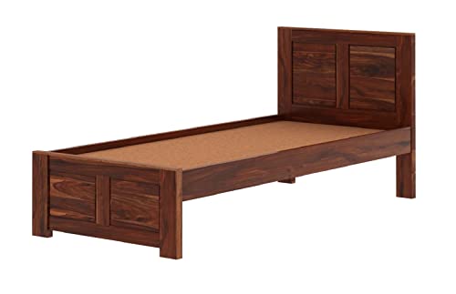 WOODLAB Furniture Single Size Bed Without Storage for Bedroom Living Room Home Wooden Single Cot Bed Palag Hotel Guest Room (Honey Finish) - Image 5